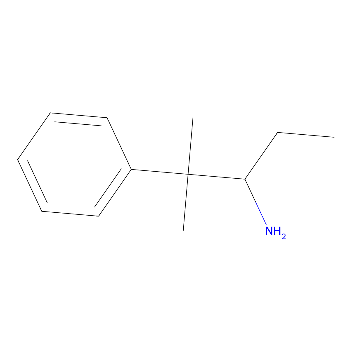 2-Methyl-2-phenylpentan-3-amine molecular structure, CAS 1341757-90-1