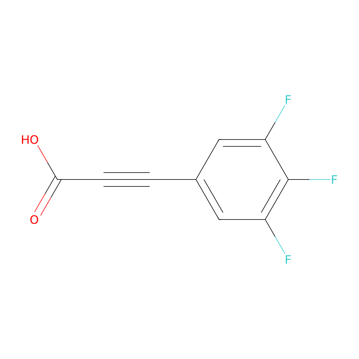 (3,4,5-Trifluoro-phenyl)-propynoic acid molecular structure, CAS 1341759-68-9