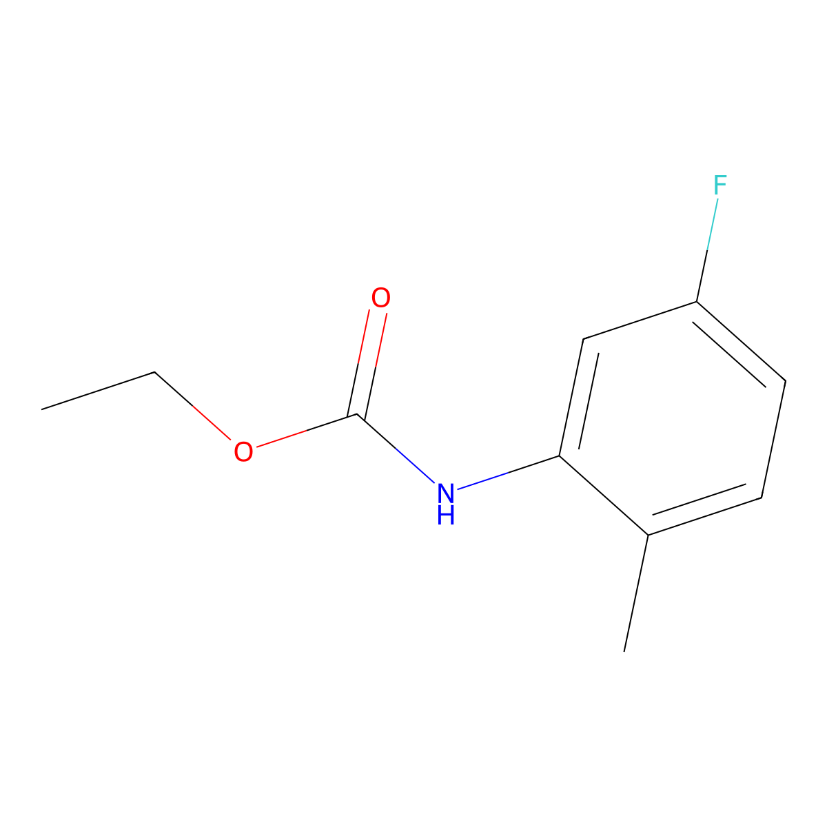 ethyl N-(5-fluoro-2-methylphenyl)carbamate molecular structure, CAS 1341762-98-8