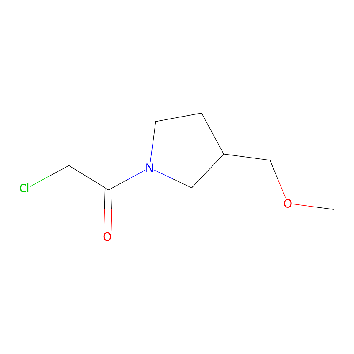 2-Chloro-1-(3-methoxymethyl-pyrrolidin-1-yl)-ethanone molecular structure, CAS 1341763-84-5