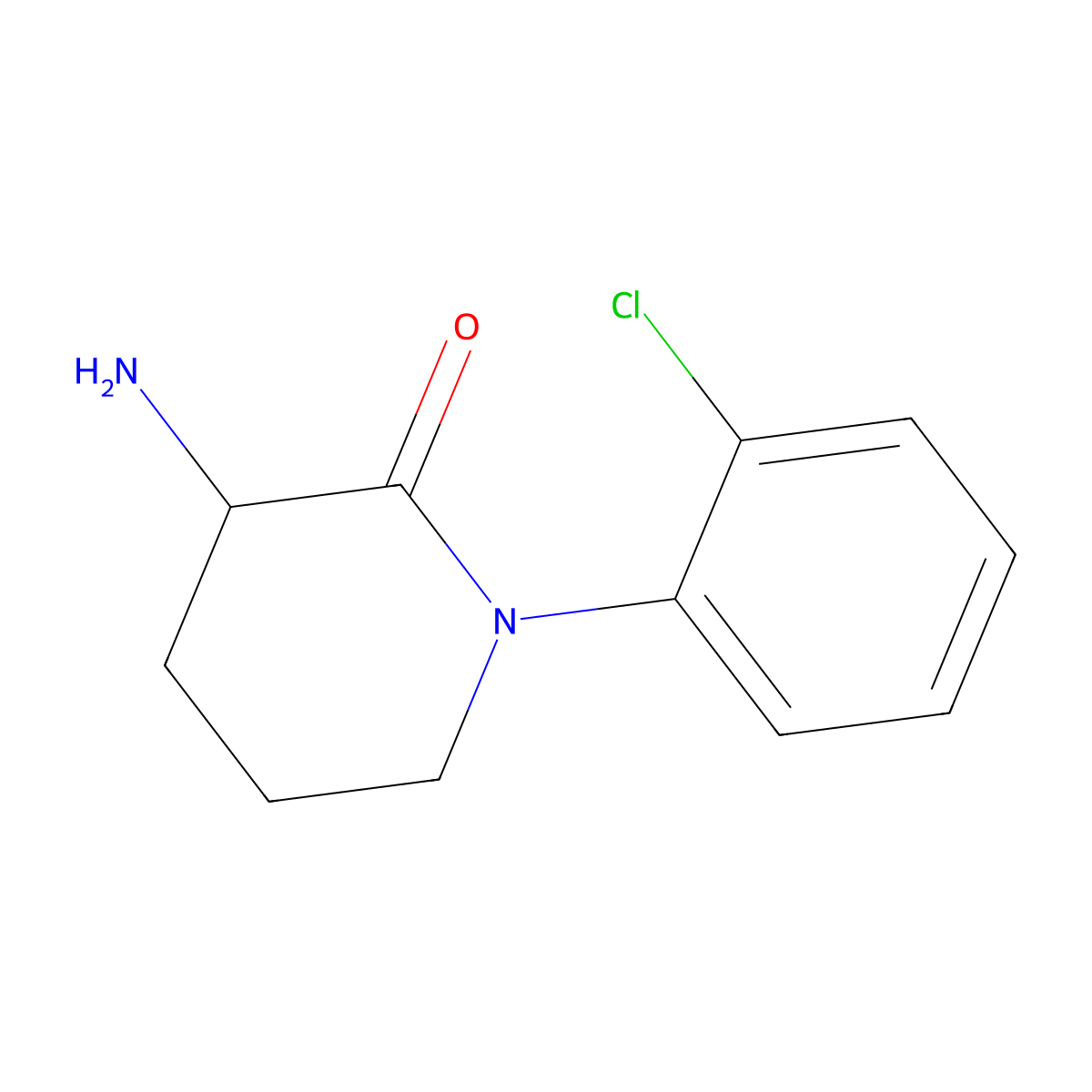 3-Amino-1-(2-chlorophenyl)piperidin-2-one molecular structure, CAS 1341769-38-7