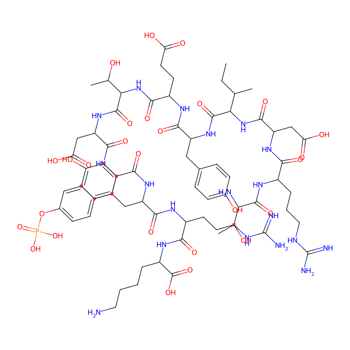 Insulin receptor (1142-1153), pTyr1150 molecular structure, CAS 134177-41-6