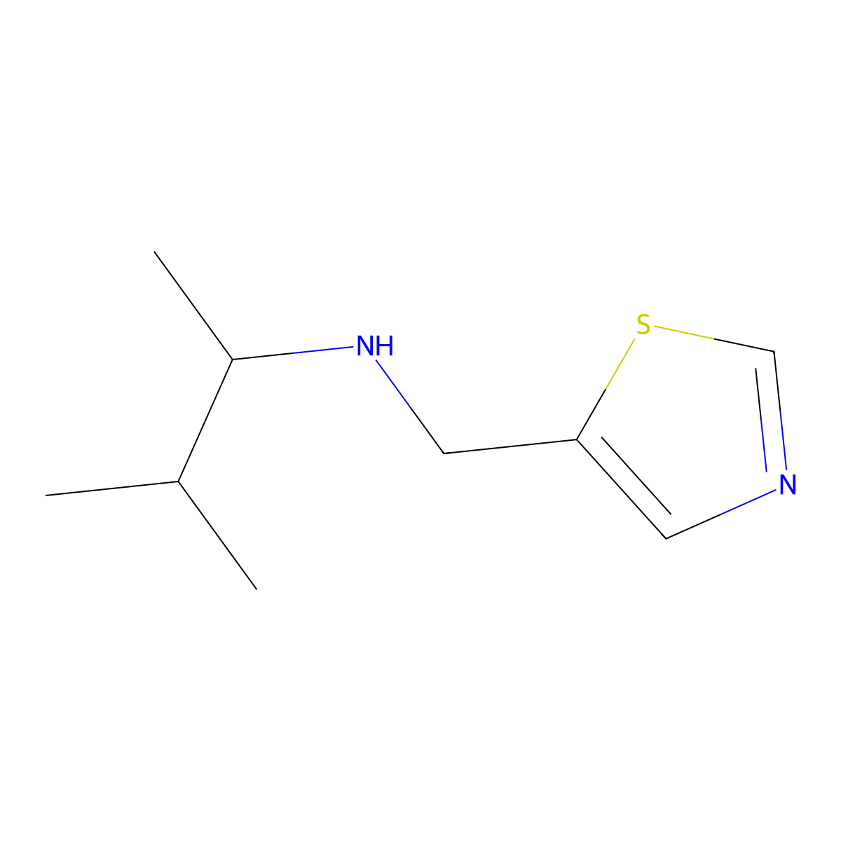 (3-Methylbutan-2-yl)[(1,3-thiazol-5-yl)methyl]amine molecular structure, CAS 1341771-31-0