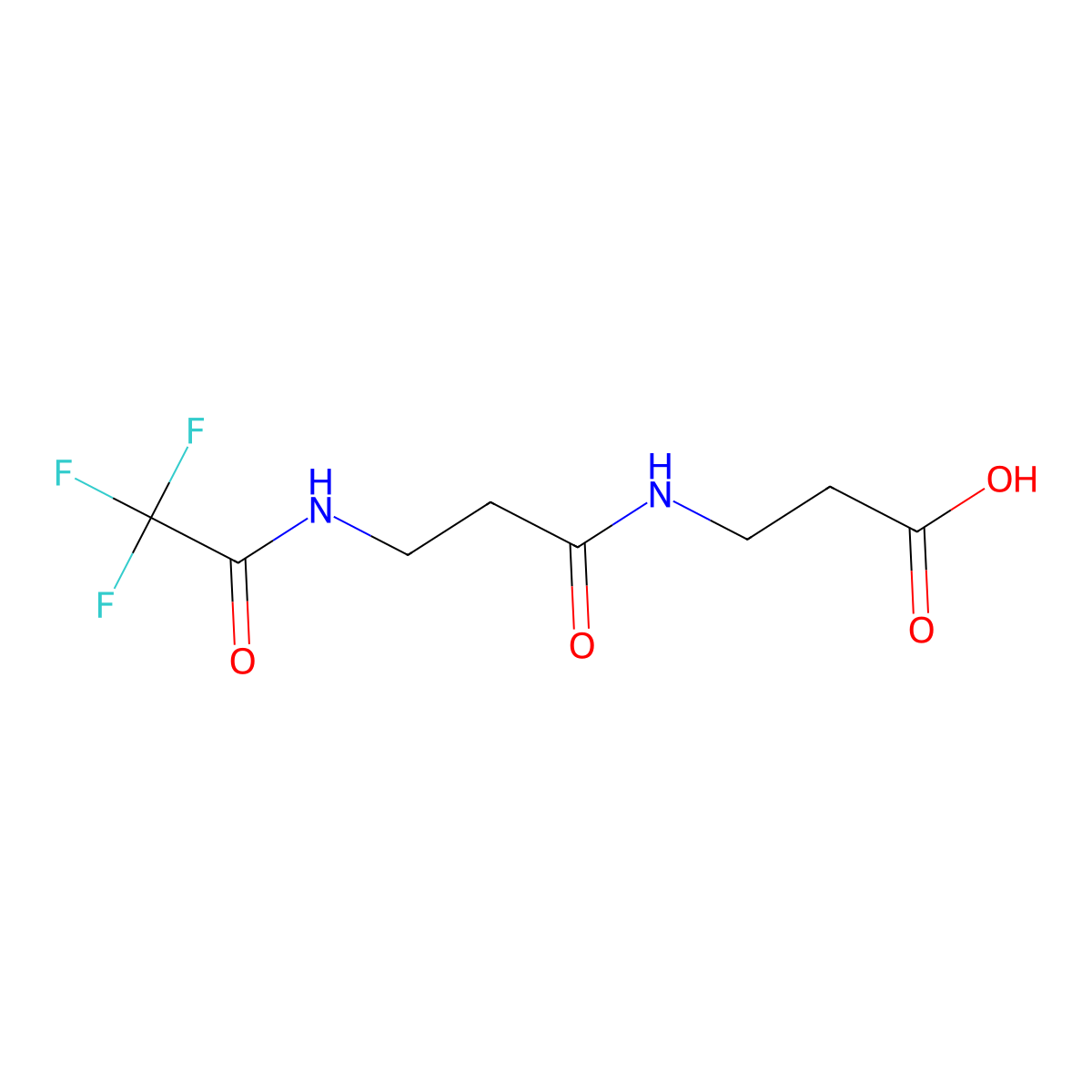 3-[3-(Trifluoroacetamido)propanamido]propanoic acid molecular structure, CAS 1341774-28-4