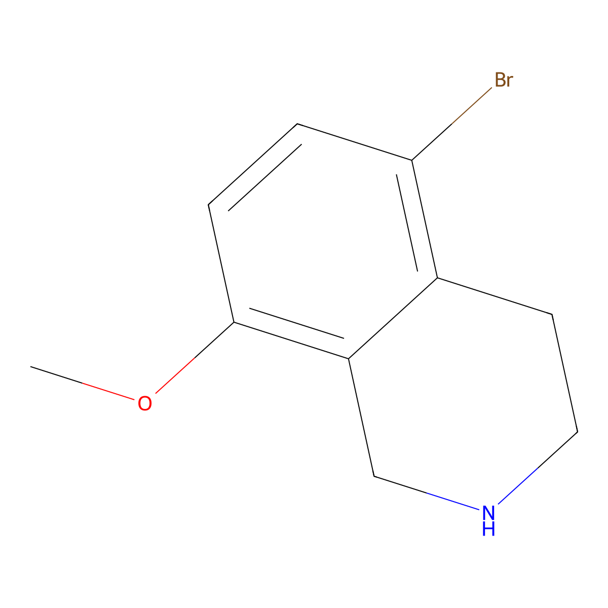 5-Bromo-8-methoxy-1,2,3,4-tetrahydroisoquinoline molecular structure, CAS 1341779-07-4