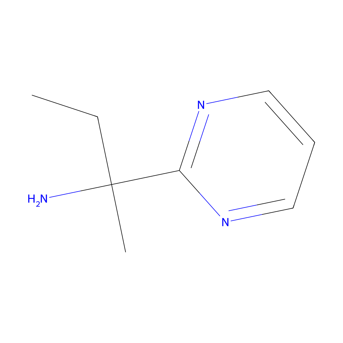 2-(Pyrimidin-2-yl)butan-2-amine molecular structure, CAS 1341780-96-8