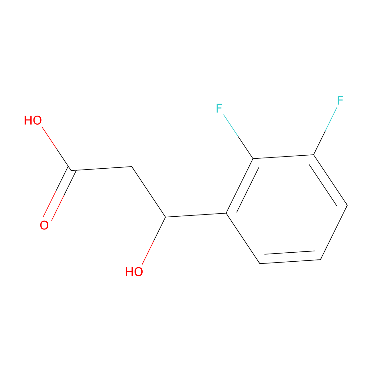 3-(2,3-Difluorophenyl)-3-hydroxypropanoic acid molecular structure, CAS 1341781-41-6