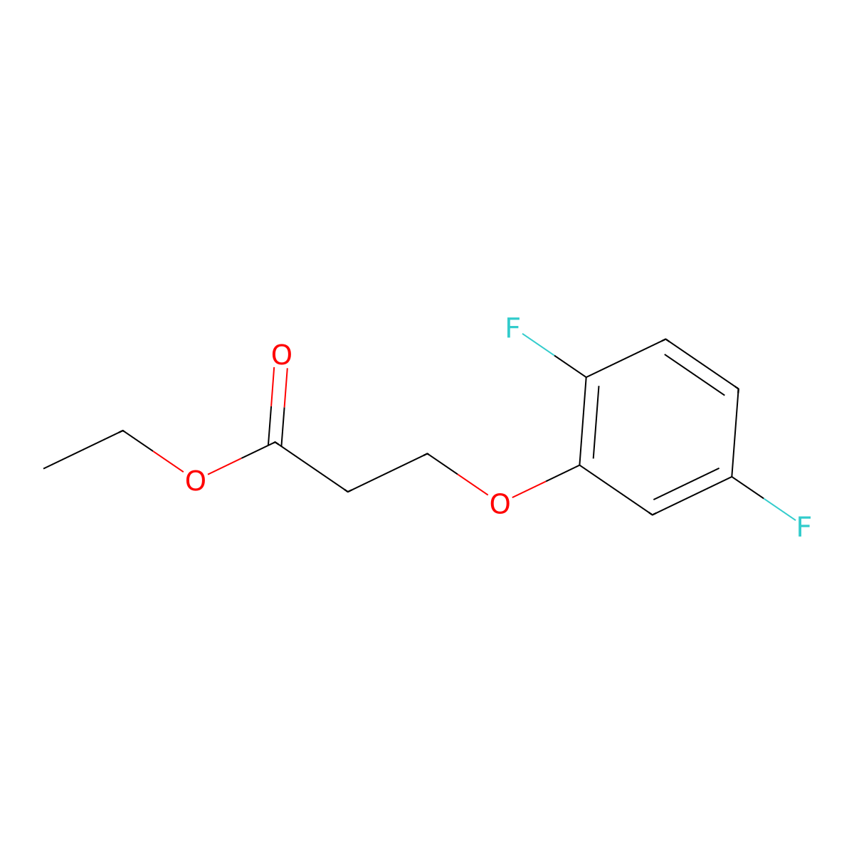 Ethyl 3-(2,5-difluorophenoxy)propanoate molecular structure, CAS 1341783-35-4