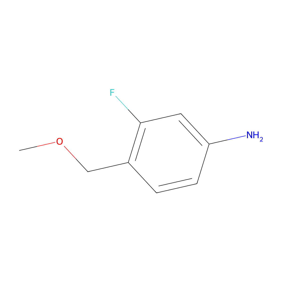 3-Fluoro-4-(methoxymethyl)aniline molecular structure, CAS 1341785-86-1