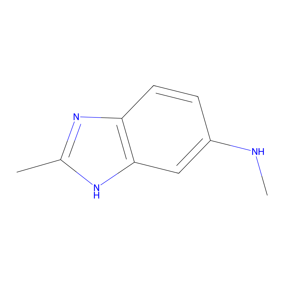 N,2-Dimethyl-1H-benzo[d]imidazol-5-amine molecular structure, CAS 1341786-07-9