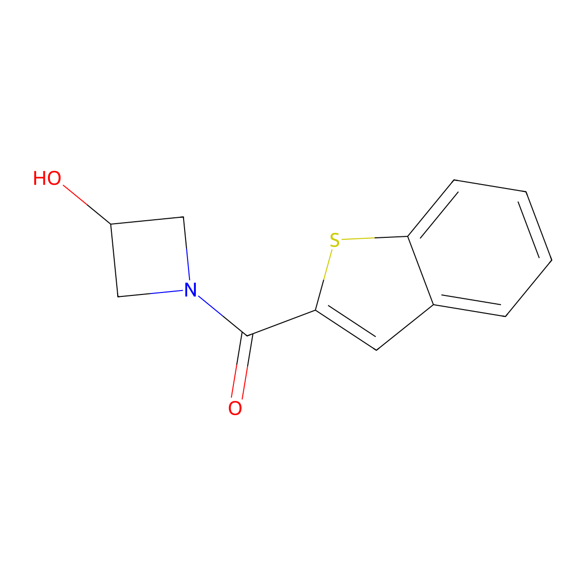 1-(1-Benzothiophene-2-carbonyl)azetidin-3-ol molecular structure, CAS 1341787-80-1