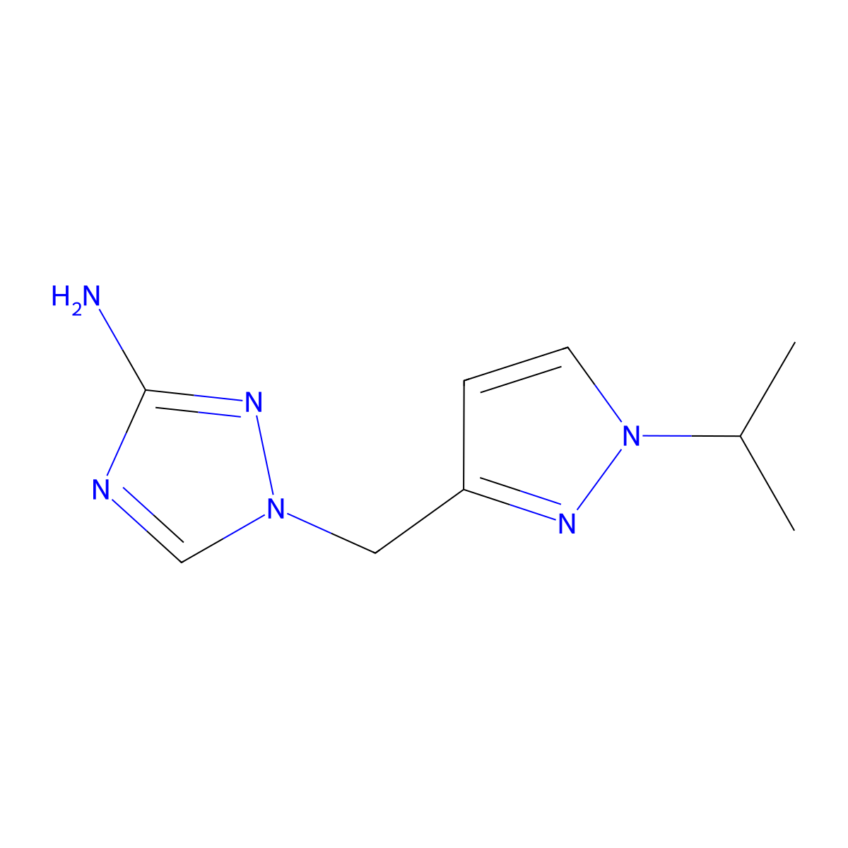 1-((1-Isopropyl-1h-pyrazol-3-yl)methyl)-1h-1,2,4-triazol-3-amine molecular structure, CAS 1341789-01-2