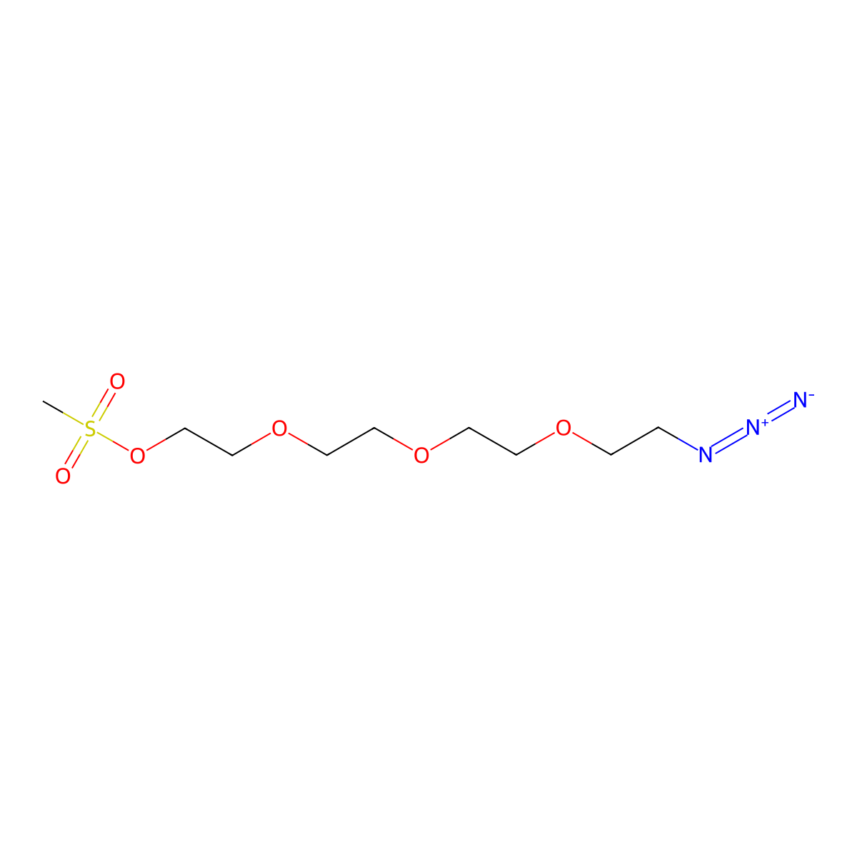 2-(2-(2-(2-Azidoethoxy)ethoxy)ethoxy)ethyl methanesulfonate molecular structure, CAS 134179-43-4