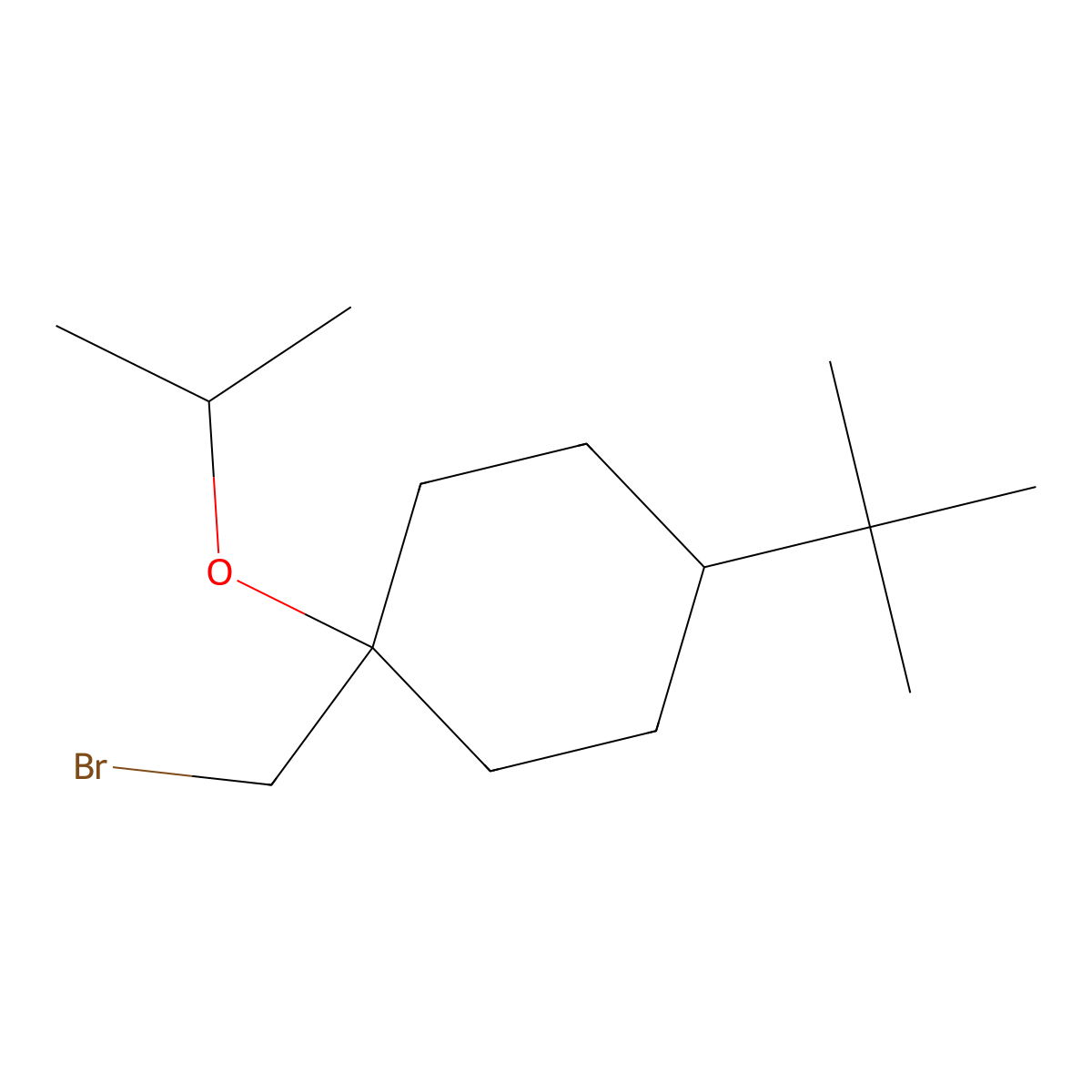 1-(Bromomethyl)-4-(tert-butyl)-1-isopropoxycyclohexane molecular structure, CAS 1341791-21-6