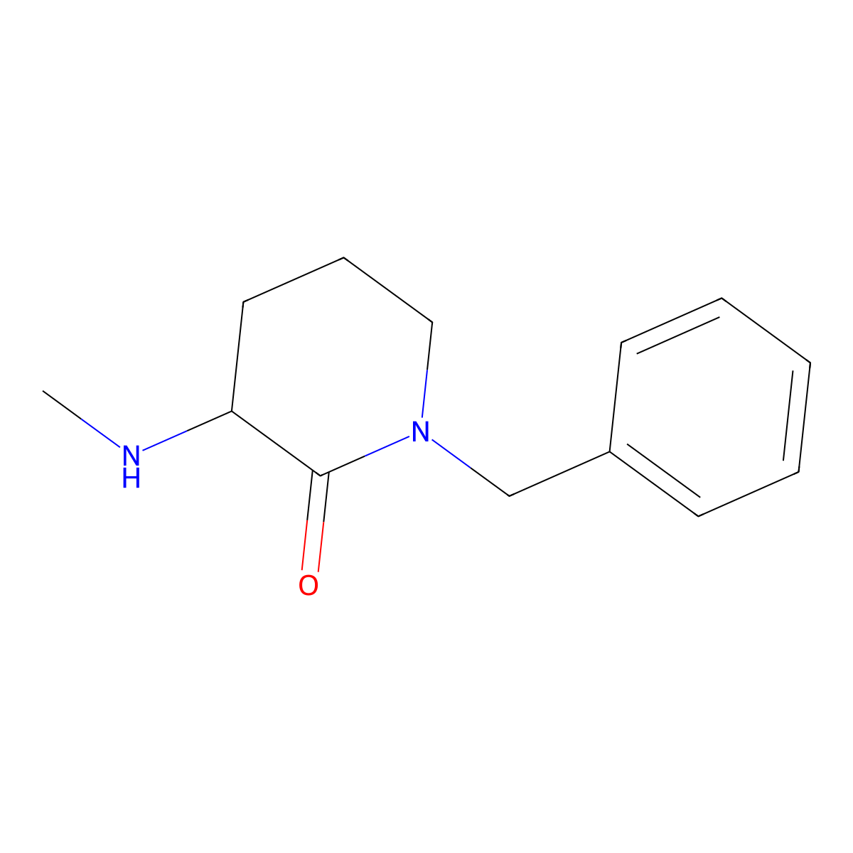 1-Benzyl-3-(methylamino)piperidin-2-one molecular structure, CAS 1341793-00-7