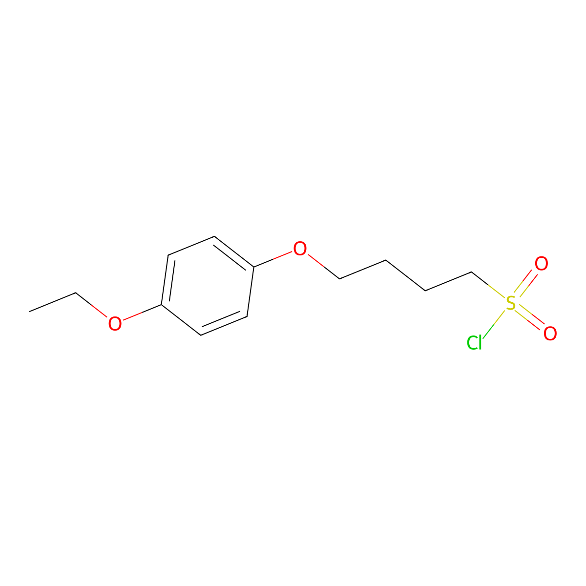 4-(4-Ethoxyphenoxy)butane-1-sulfonyl chloride molecular structure, CAS 1341795-95-6