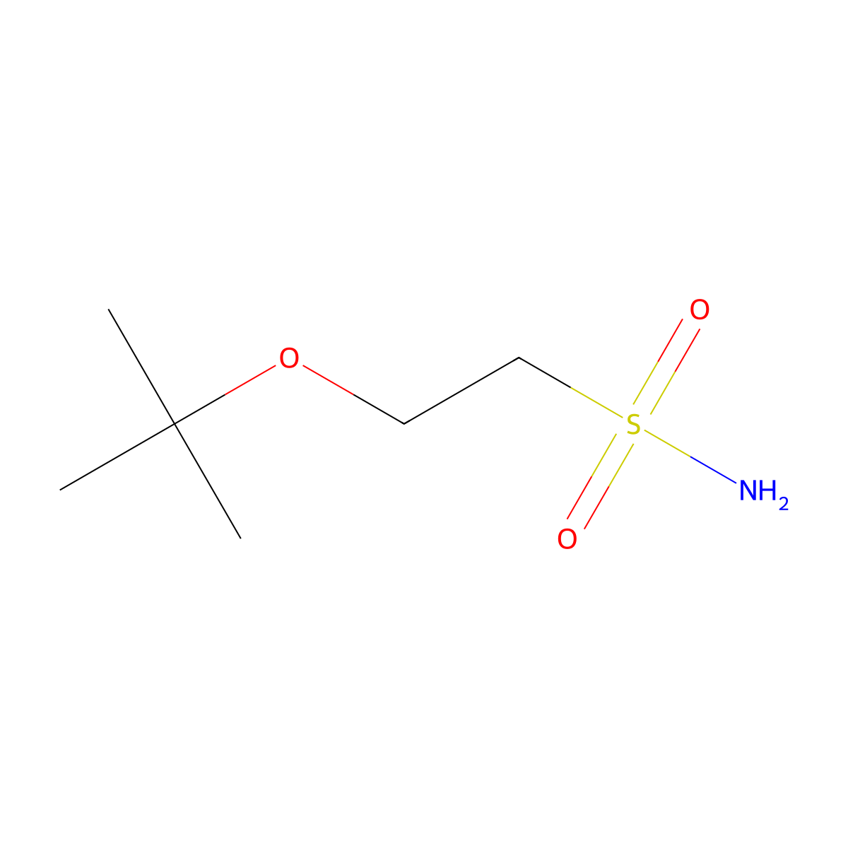 2-(Tert-butoxy)ethane-1-sulfonamide molecular structure, CAS 1341796-42-6