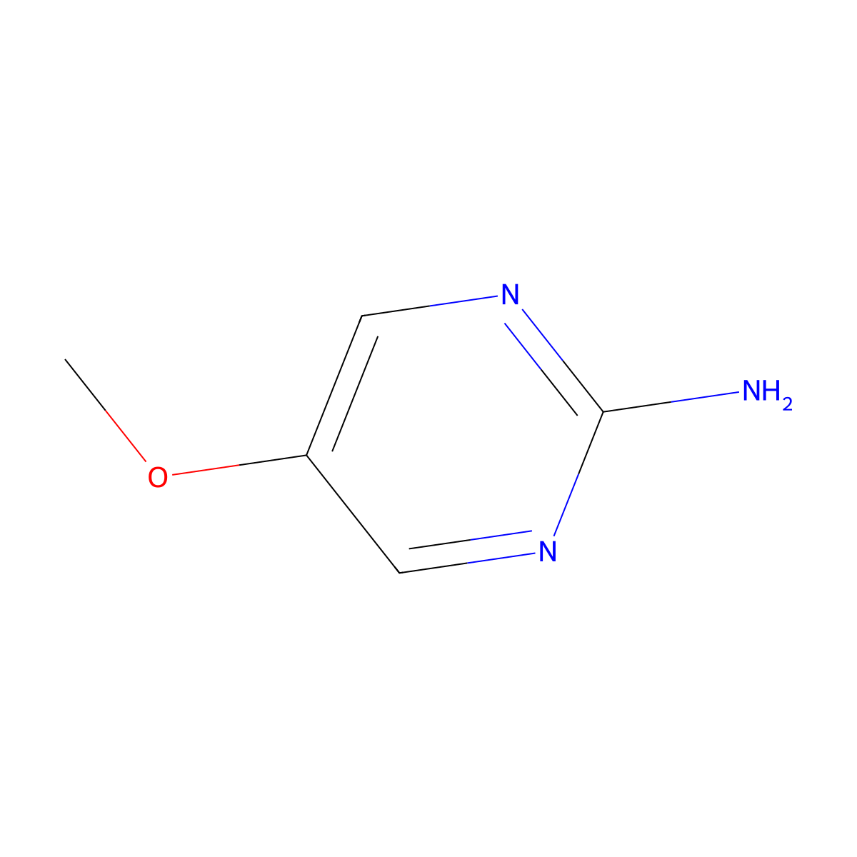 2-Amino-5-methoxypyrimidine molecular structure, CAS 13418-77-4