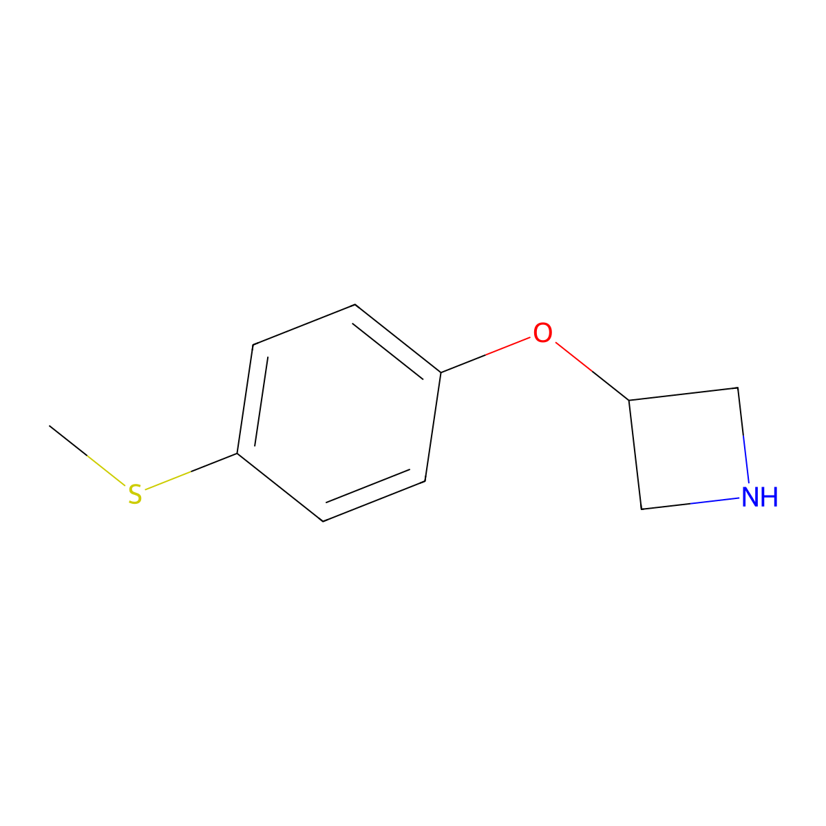 3-[4-(Methylsulfanyl)phenoxy]azetidine molecular structure, CAS 1341801-42-0
