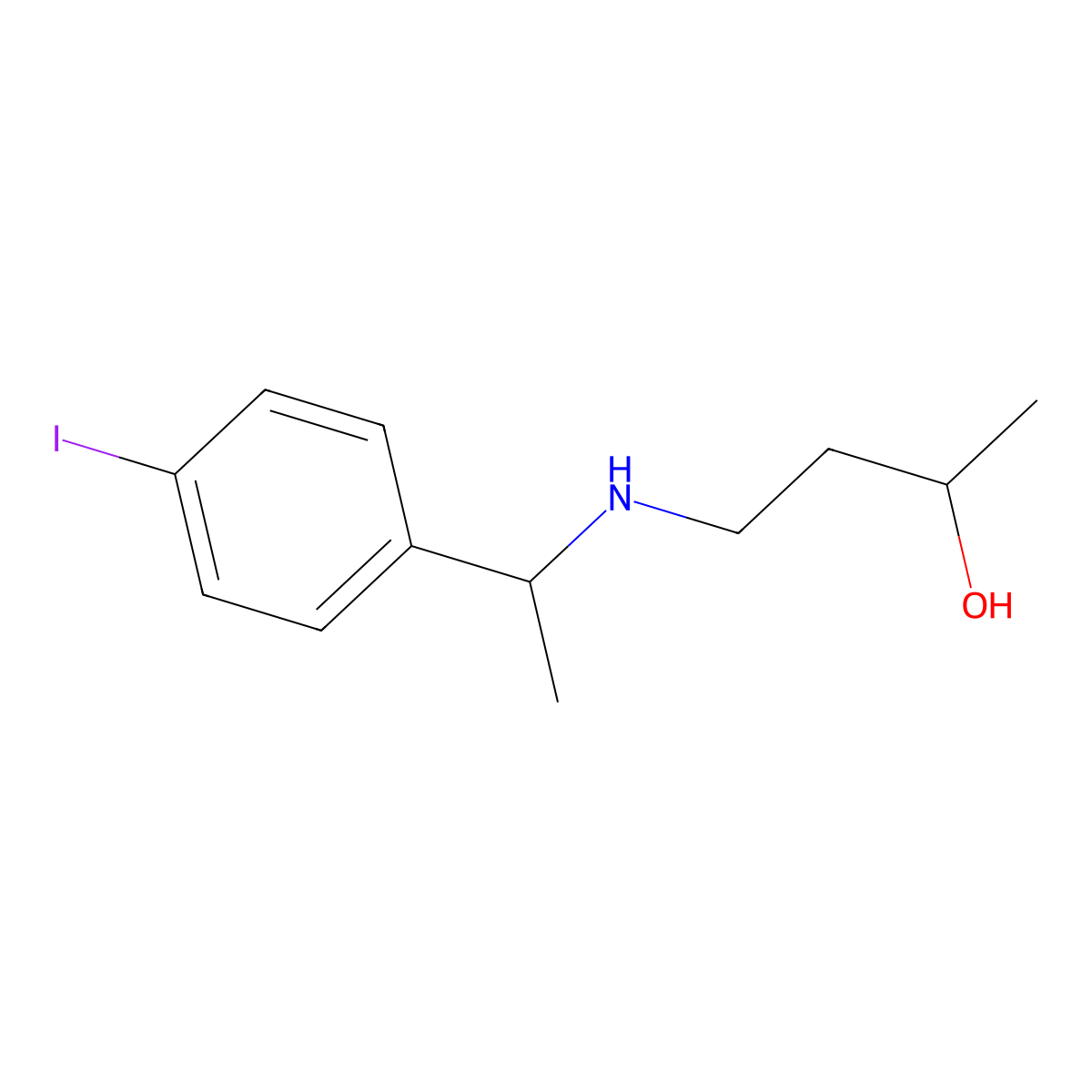 4-{[1-(4-Iodophenyl)ethyl]amino}butan-2-ol molecular structure, CAS 1341801-78-2