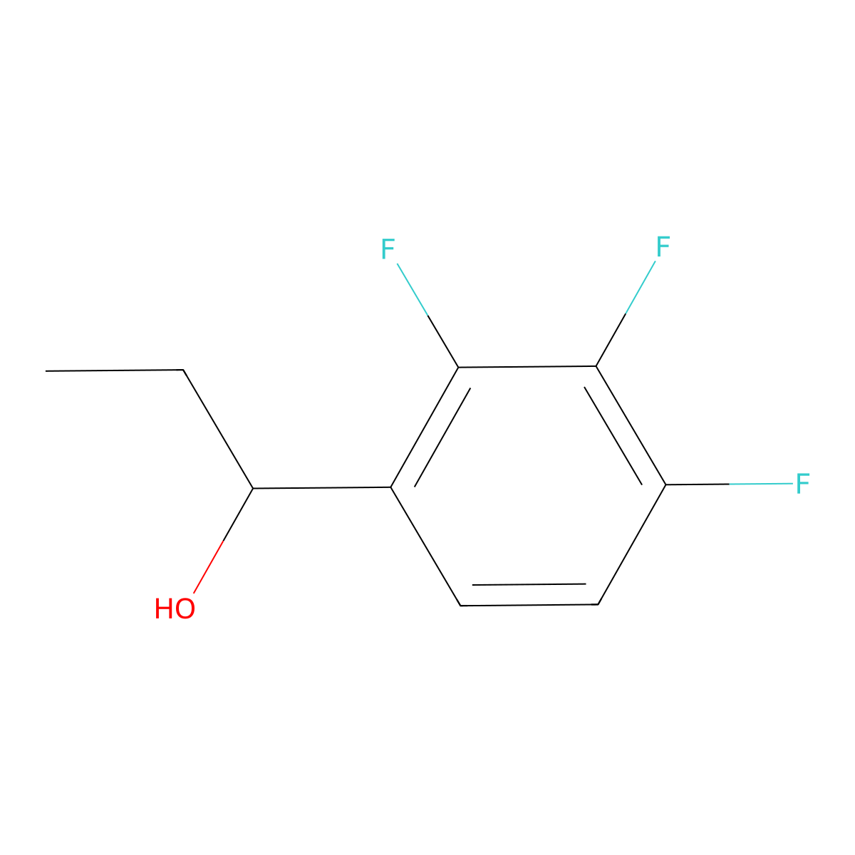 alpha-Ethyl-2,3,4-trifluorobenZenemethanol molecular structure, CAS 1341801-81-7