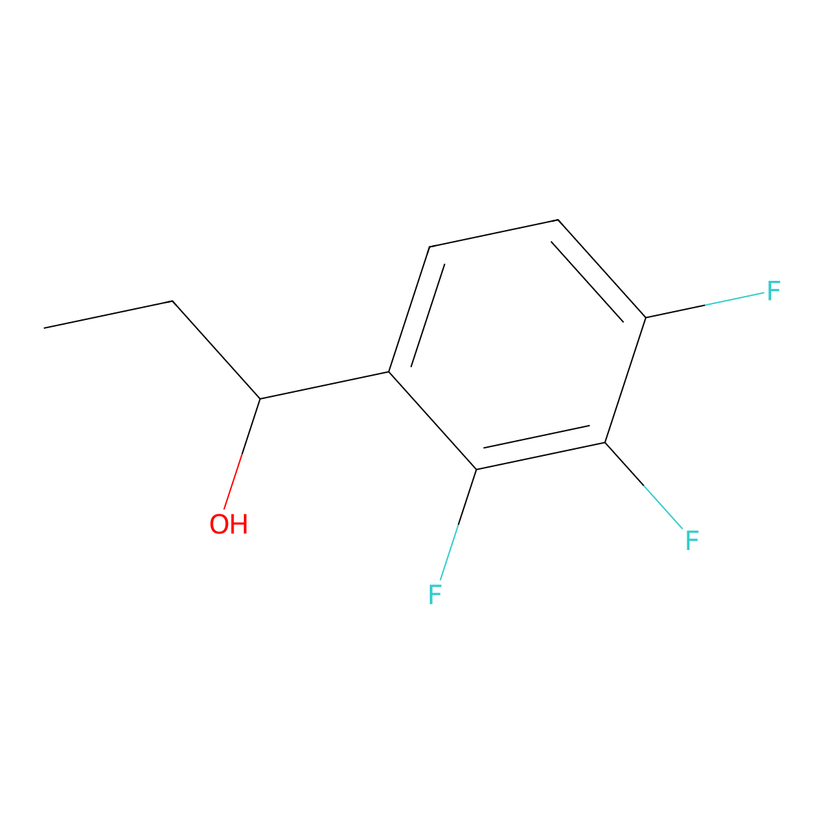 alpha-Ethyl-2,3,4-trifluorobenZenemethanol molecular structure, CAS 1341801-81-7