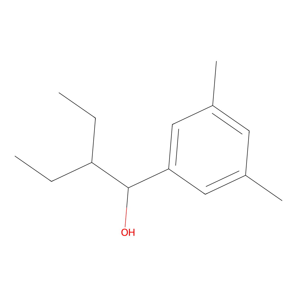 alpha-(1-Ethylpropyl)-3,5-dimethylbenZenemethanol molecular structure, CAS 1341801-91-9