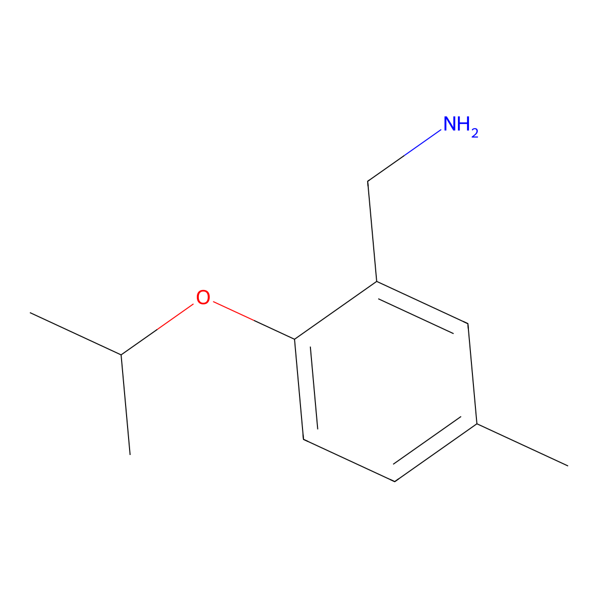 1-[5-Methyl-2-(propan-2-yloxy)phenyl]methanamine molecular structure, CAS 1341803-00-6