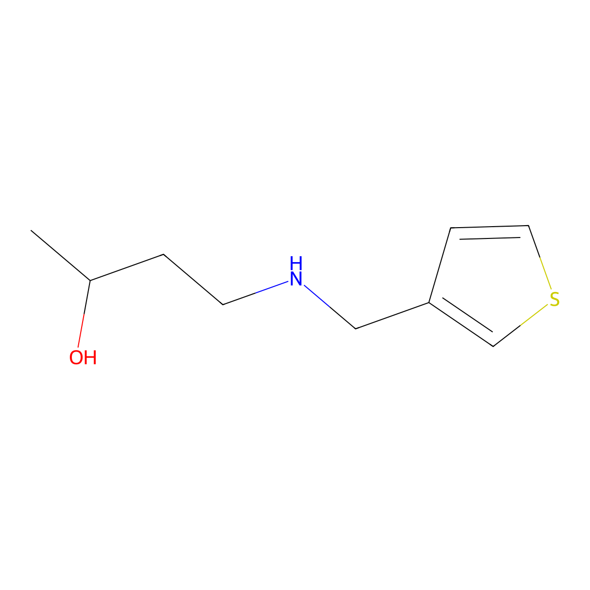 4-((Thiophen-3-ylmethyl)amino)butan-2-ol molecular structure, CAS 1341809-34-4