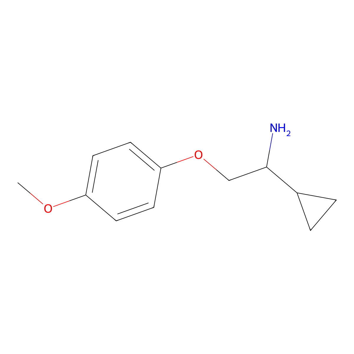 [1-Cyclopropyl-2-(4-methoxyphenoxy)ethyl]amine molecular structure, CAS 1341809-97-9