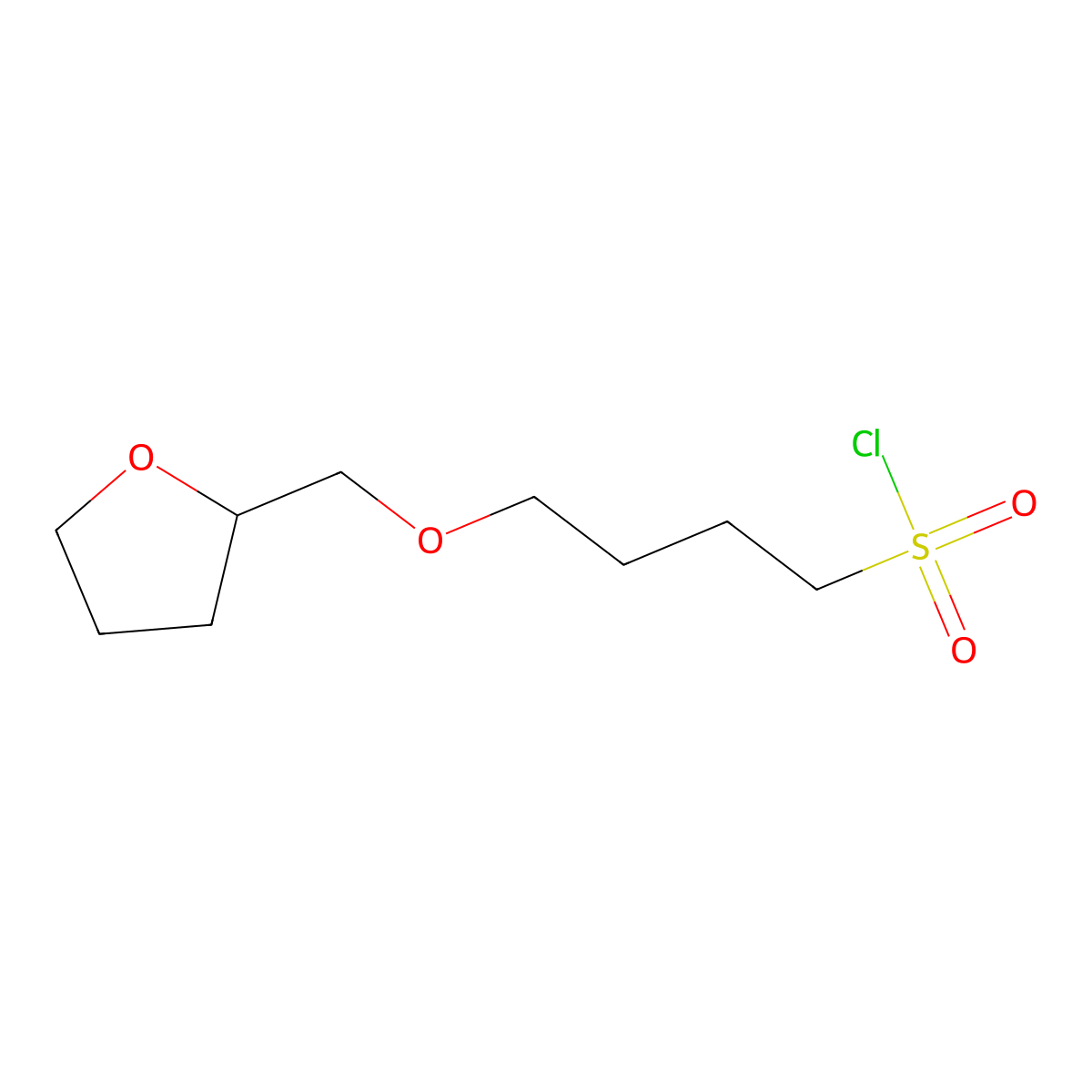 4-[(Oxolan-2-yl)methoxy]butane-1-sulfonyl chloride molecular structure, CAS 1341811-65-1