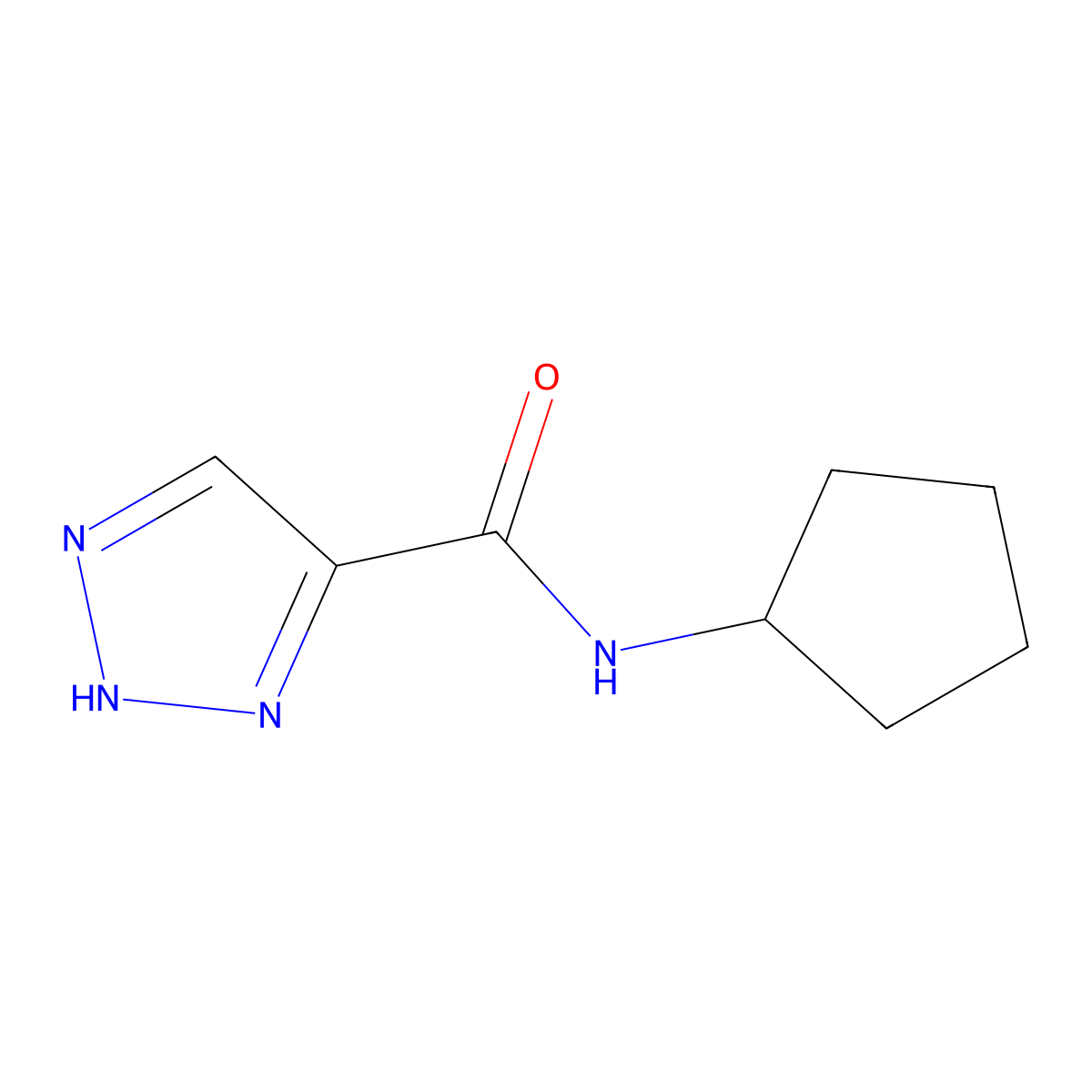 N-cyclopentyl-1H-1,2,3-triazole-5-carboxamide molecular structure, CAS 1341812-54-1