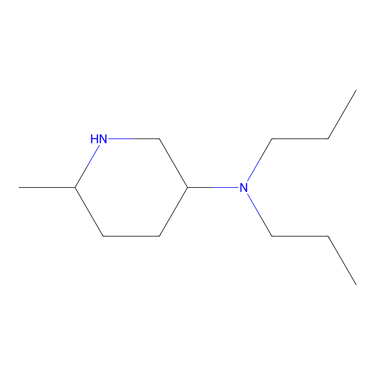6-methyl-N,N-dipropylpiperidin-3-amine molecular structure, CAS 1341822-76-1