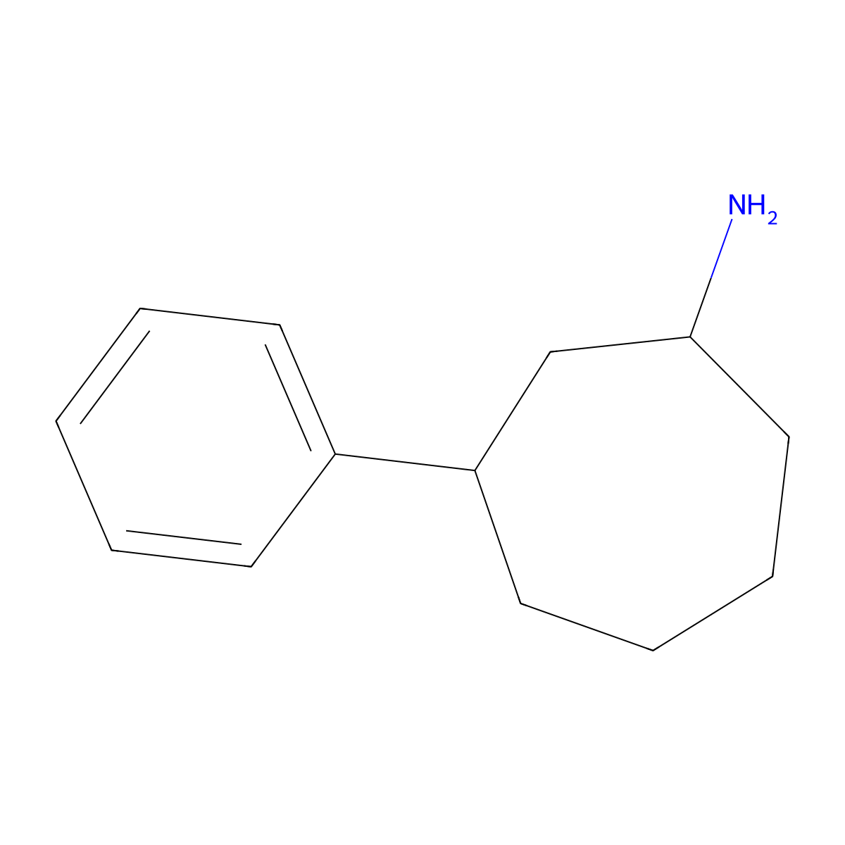 3-Phenylcycloheptan-1-amine molecular structure, CAS 1341824-93-8