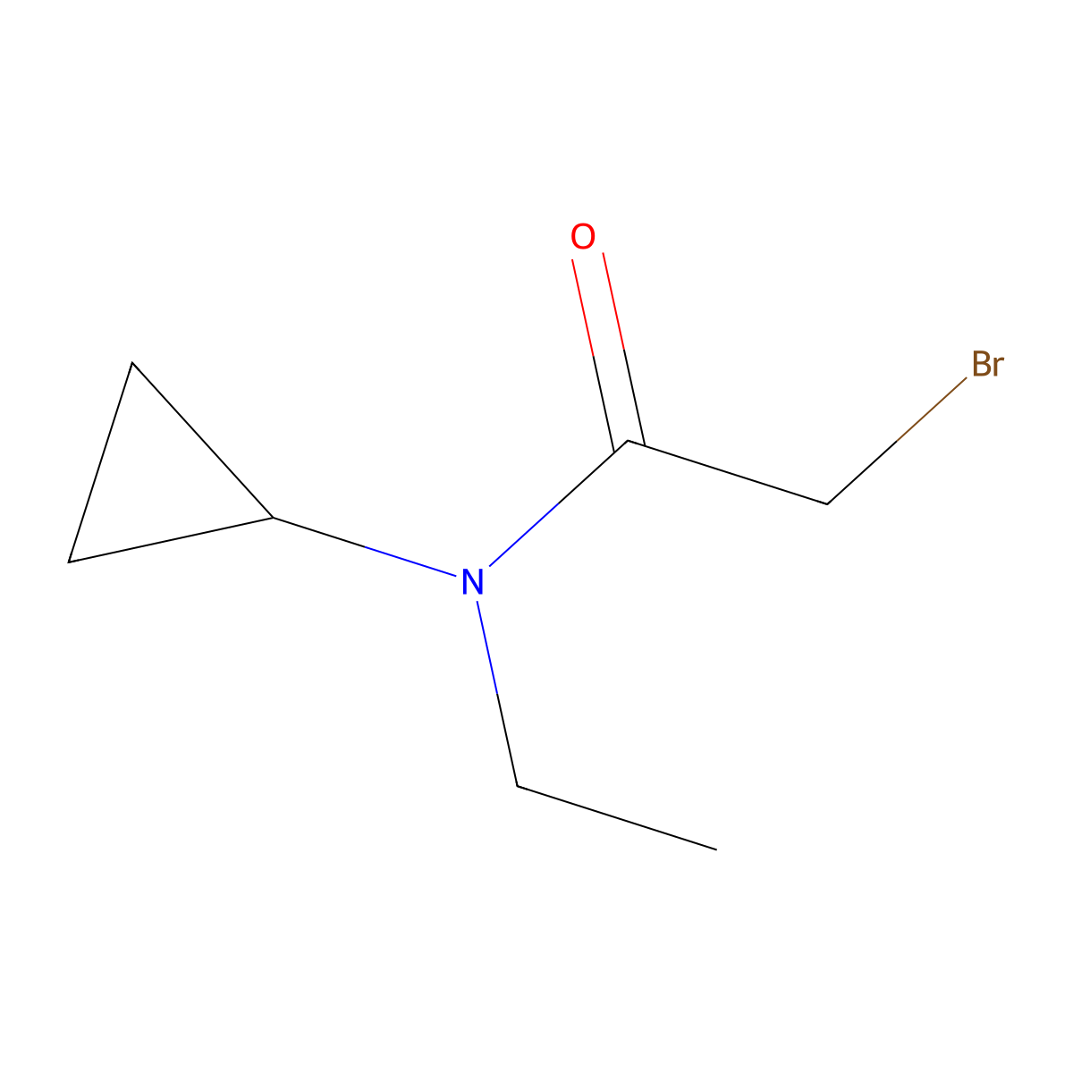 2-Bromo-N-cyclopropyl-N-ethylacetamide molecular structure, CAS 1341825-32-8
