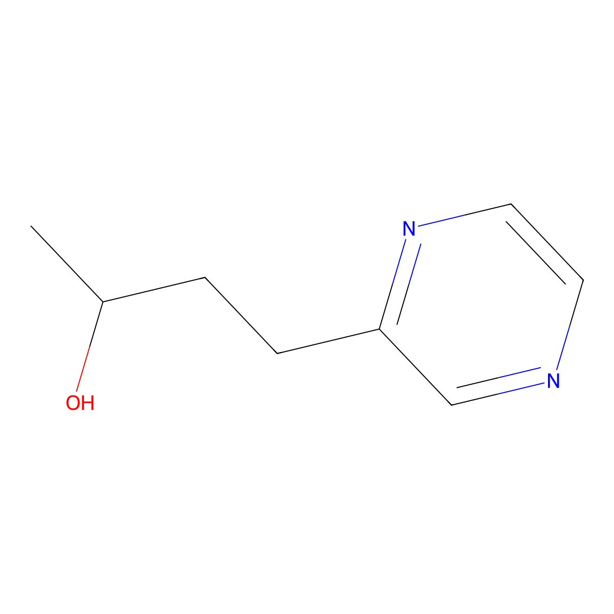 4-(Pyrazin-2-yl)butan-2-ol molecular structure, CAS 1341828-77-0