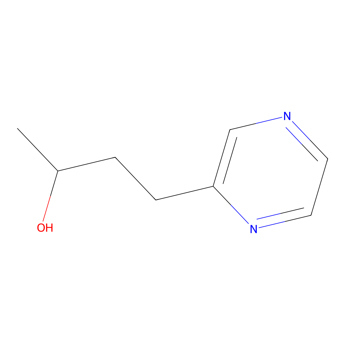 4-(Pyrazin-2-yl)butan-2-ol molecular structure, CAS 1341828-77-0