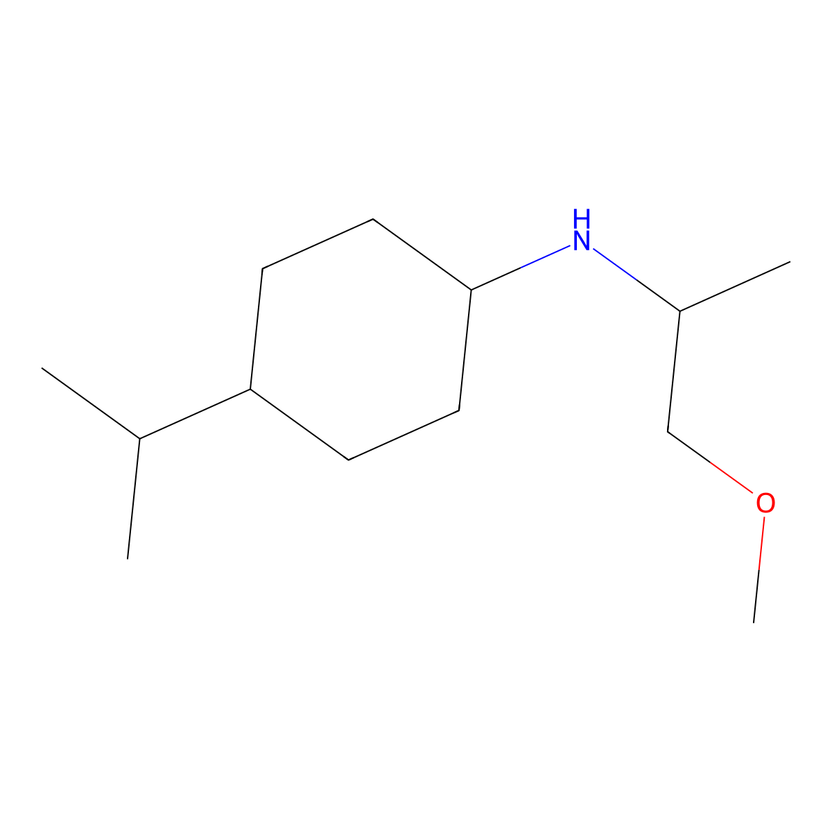 N-(1-Methoxypropan-2-yl)-4-(propan-2-yl)cyclohexan-1-amine molecular structure, CAS 1341829-92-2