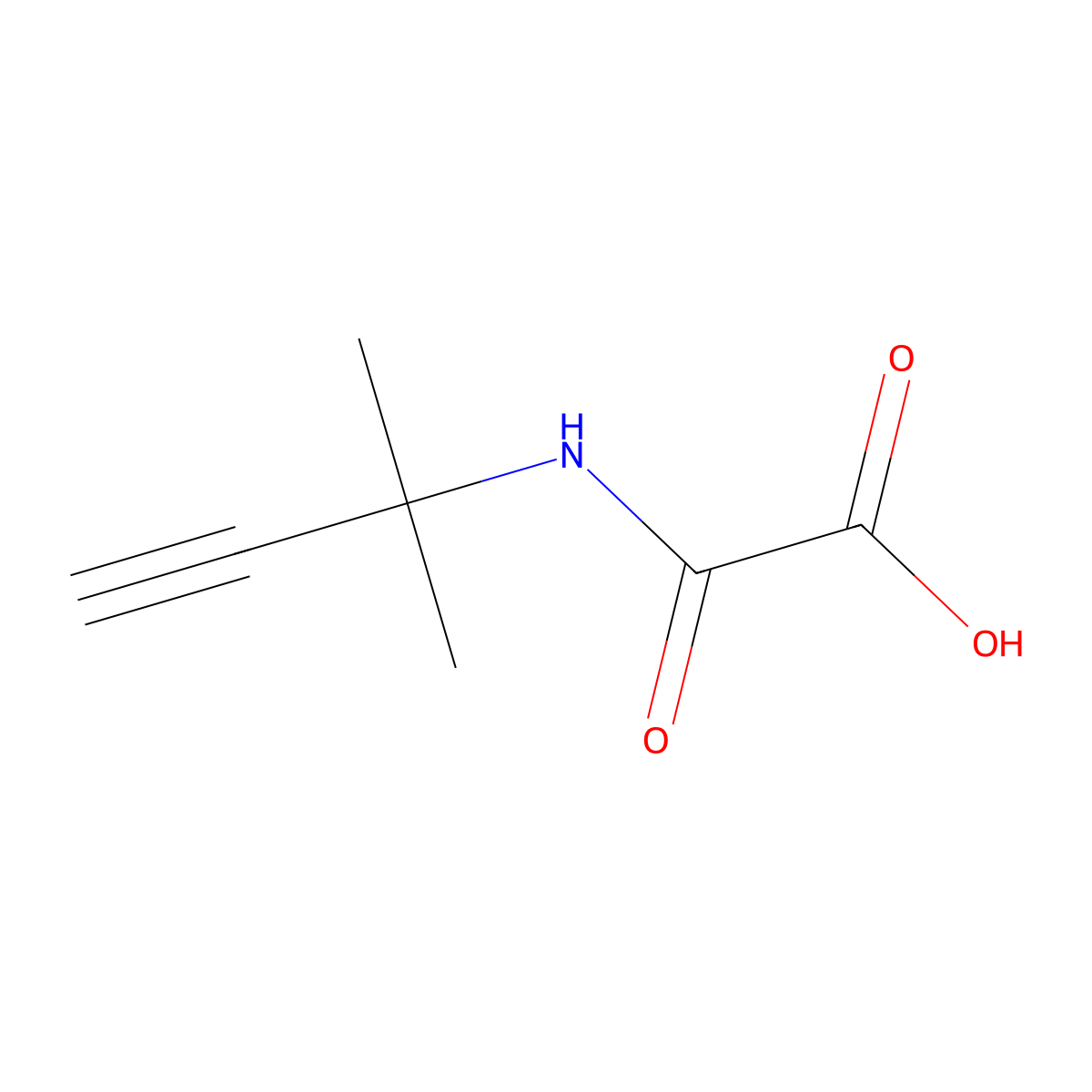 2-((2-Methylbut-3-yn-2-yl)amino)-2-oxoacetic acid molecular structure, CAS 1341830-12-3
