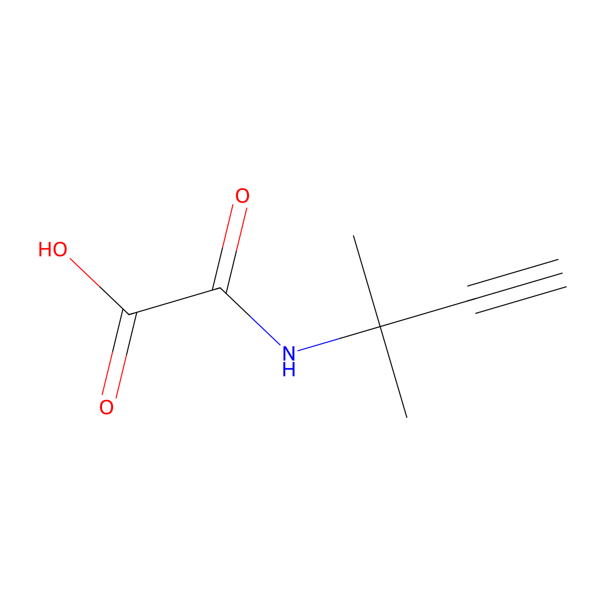 2-((2-Methylbut-3-yn-2-yl)amino)-2-oxoacetic acid molecular structure, CAS 1341830-12-3