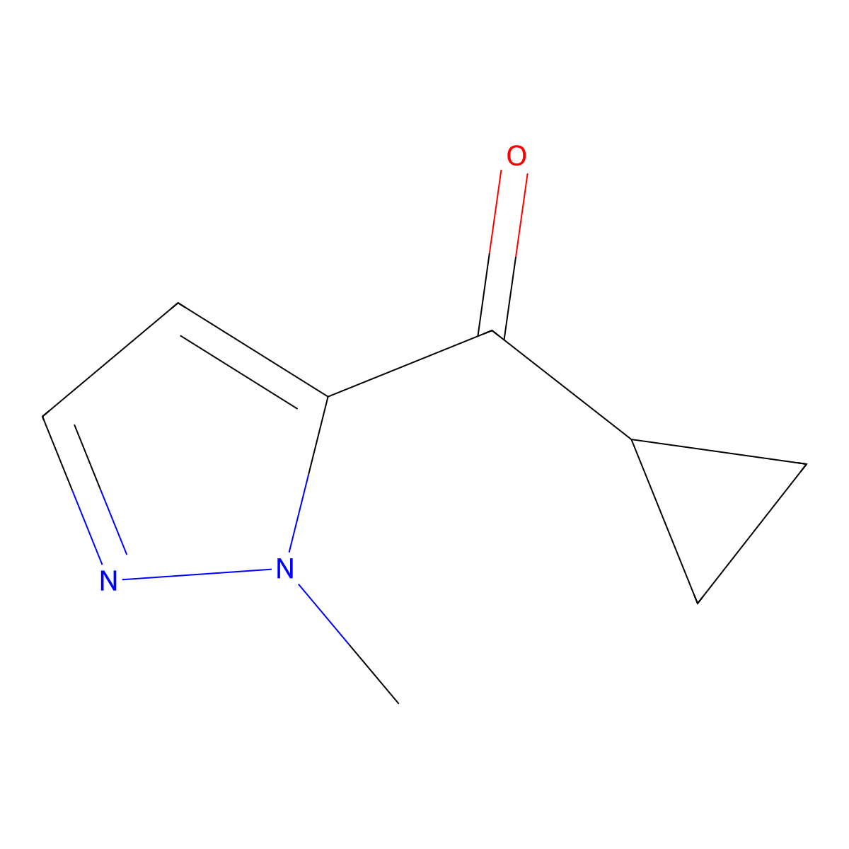 cyclopropyl(1-methyl-1H-pyrazol-5-yl)methanone molecular structure, CAS 1341833-34-8
