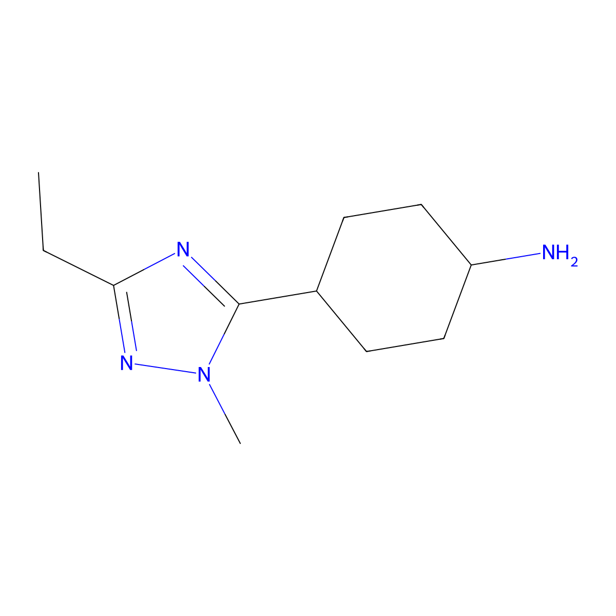4-(3-Ethyl-1-methyl-1h-1,2,4-triazol-5-yl)cyclohexan-1-amine molecular structure, CAS 1341834-78-3