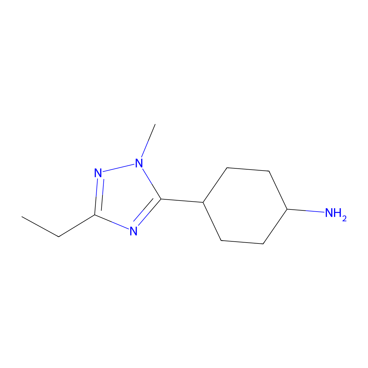 4-(3-Ethyl-1-methyl-1h-1,2,4-triazol-5-yl)cyclohexan-1-amine molecular structure, CAS 1341834-78-3