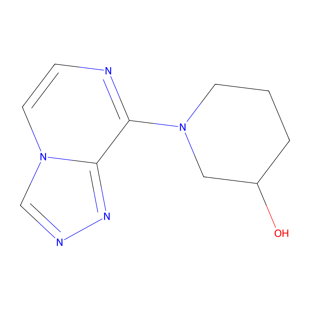 1-{[1,2,4]Triazolo[4,3-a]pyrazin-8-yl}piperidin-3-ol molecular structure, CAS 1341835-26-4