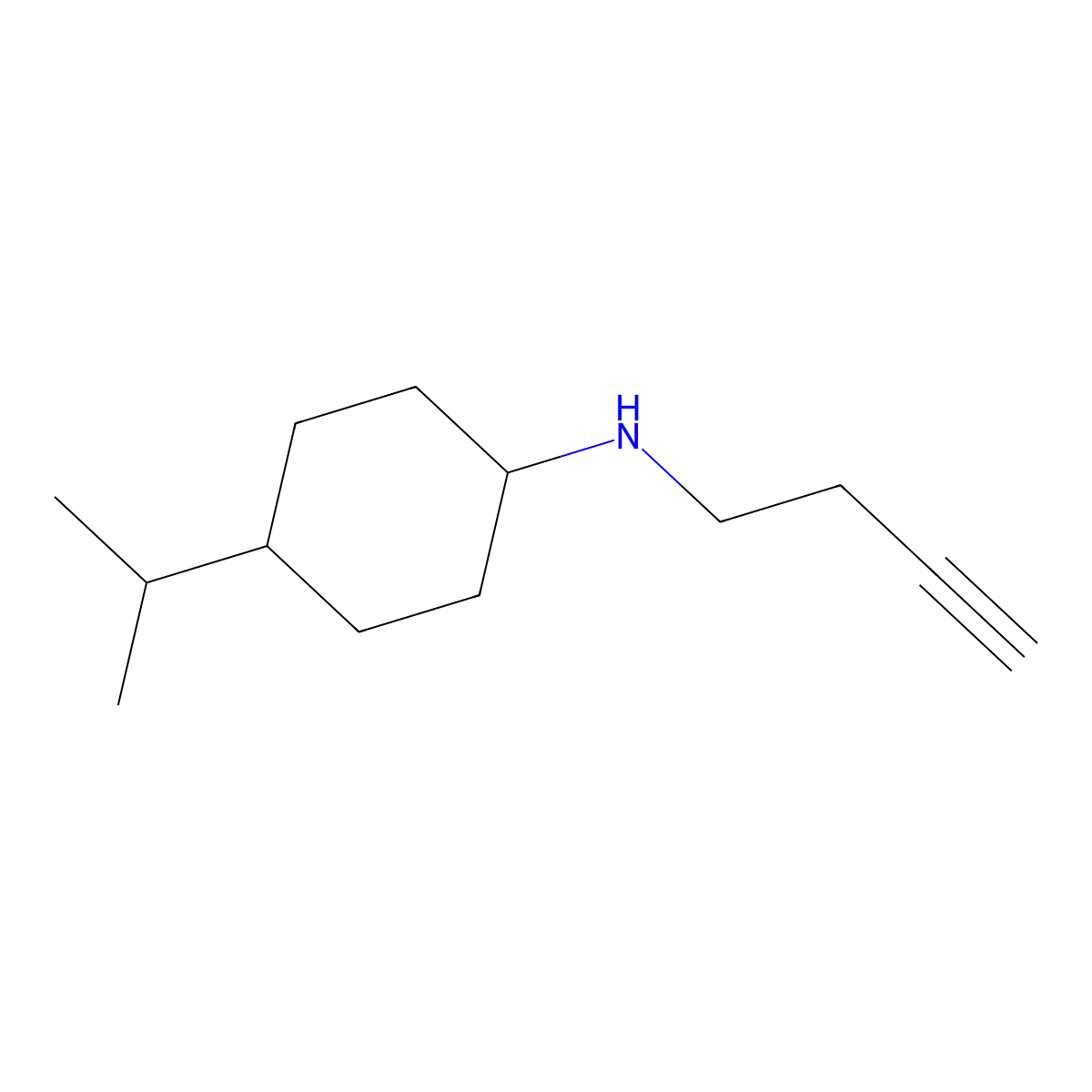 n-(But-3-yn-1-yl)-4-isopropylcyclohexan-1-amine molecular structure, CAS 1341838-22-9