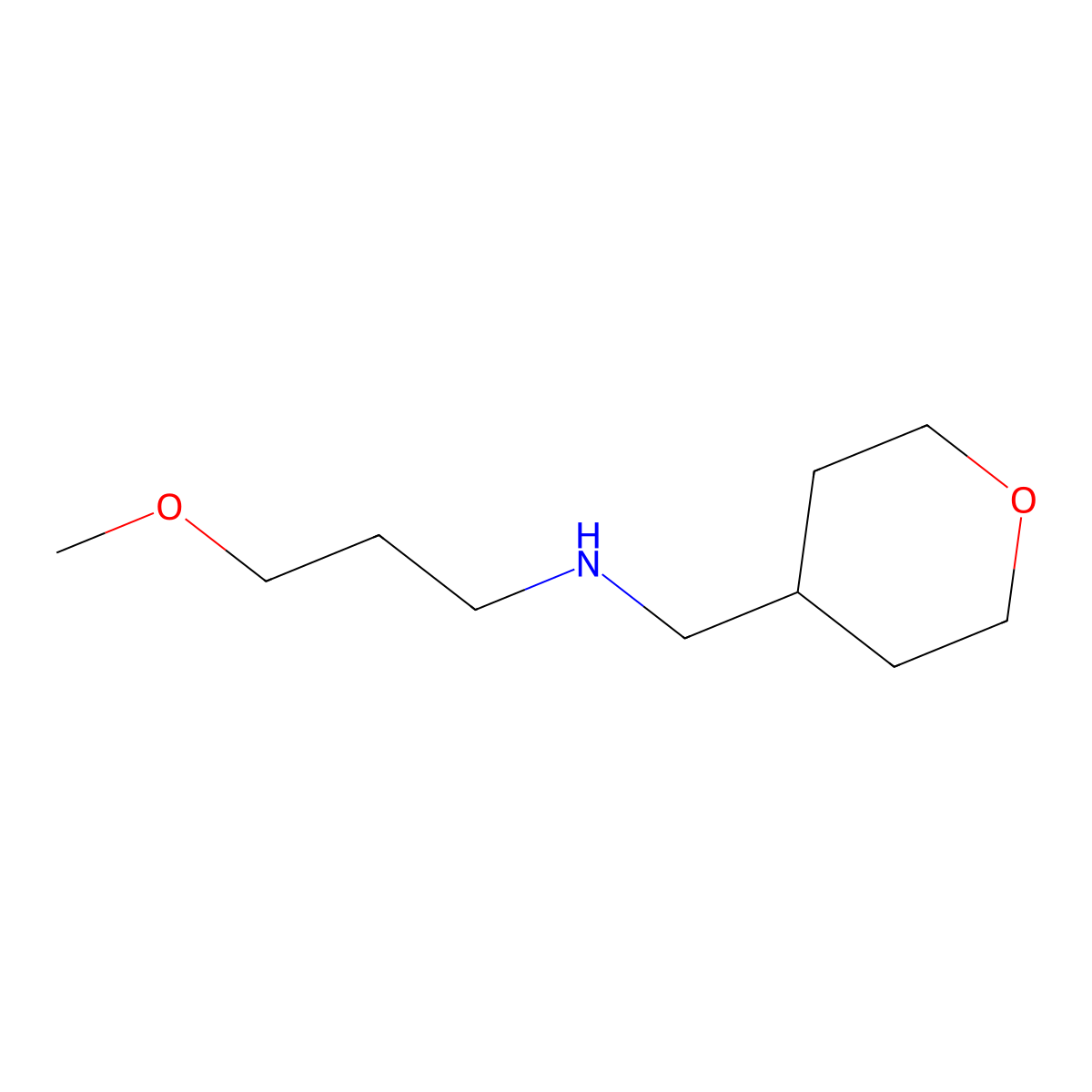 (3-Methoxypropyl)[(oxan-4-yl)methyl]amine molecular structure, CAS 1341838-44-5