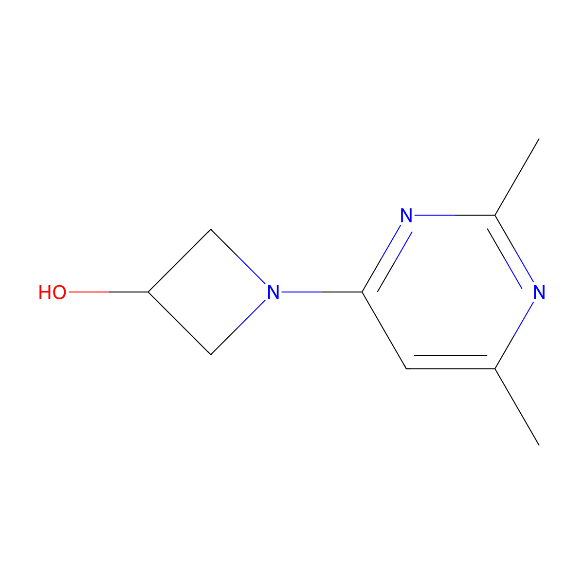 1-(2,6-Dimethylpyrimidin-4-yl)azetidin-3-ol molecular structure, CAS 1341839-66-4