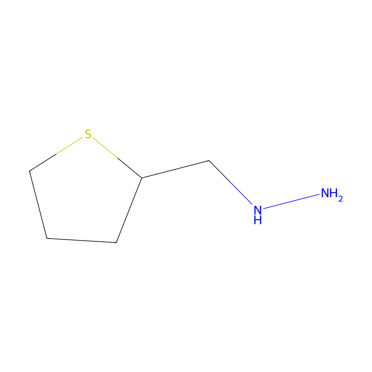 [(Thiolan-2-yl)methyl]hydrazine molecular structure, CAS 1341839-98-2