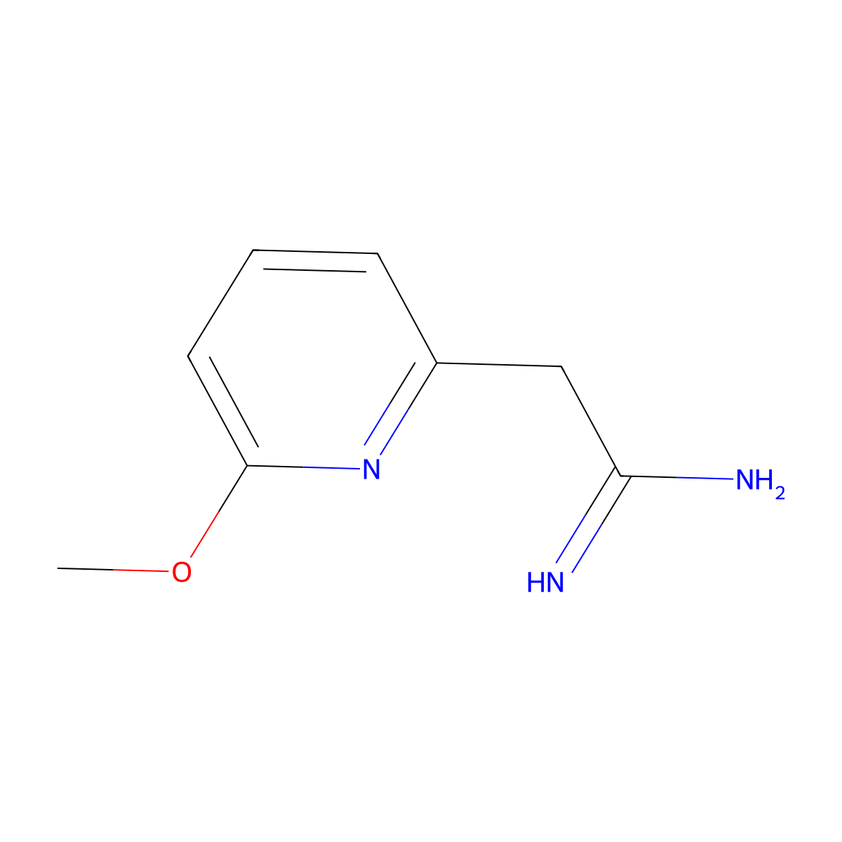 2-(6-Methoxypyridin-2-yl)acetimidamide molecular structure, CAS 1341841-29-9