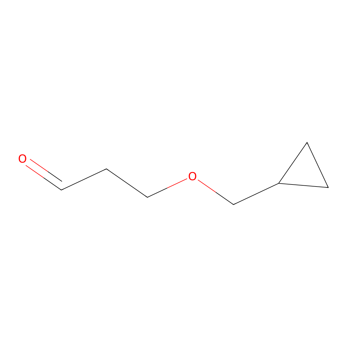 3-(Cyclopropylmethoxy)propanal molecular structure, CAS 1341843-11-5